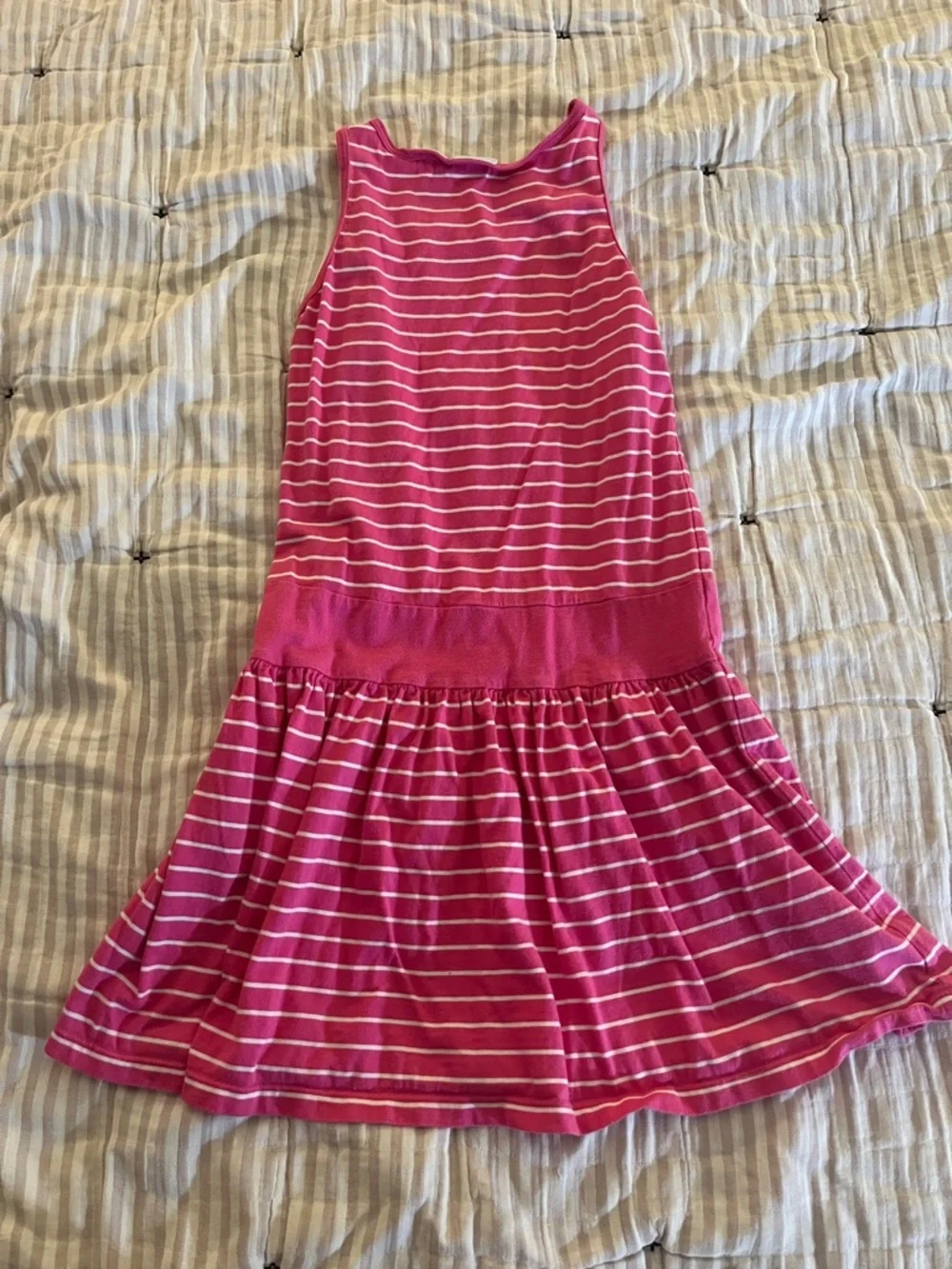 Talbots Girls' pink and White Striped Tank Dress